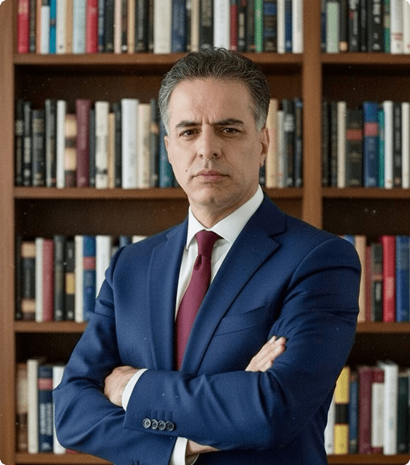 Man in suit with crossed arms